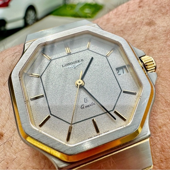 Longines Two-Tone Silver and Gold Watch - Picture 3 of 9